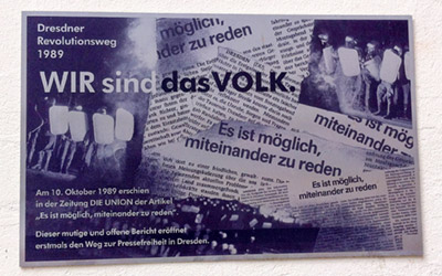 Der Wende auf der Spur – Dresdner Revolutionsweg 1989
