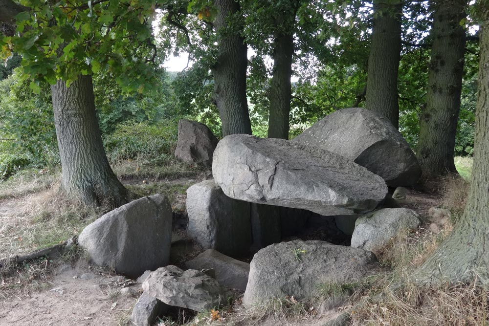 Die Hünengräber in Lancken-Granitz auf Rügen gehören zu einer Sammlung von Großsteingräbern.