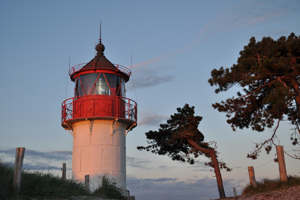 Der Leuchtturm Gellen liegt im Süden der Insel Hiddensee.