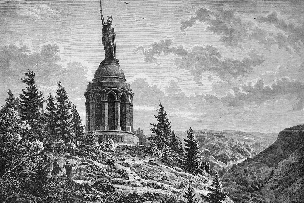 Das Hermannsdenkmal bei Detmold im Teutoburger Wald